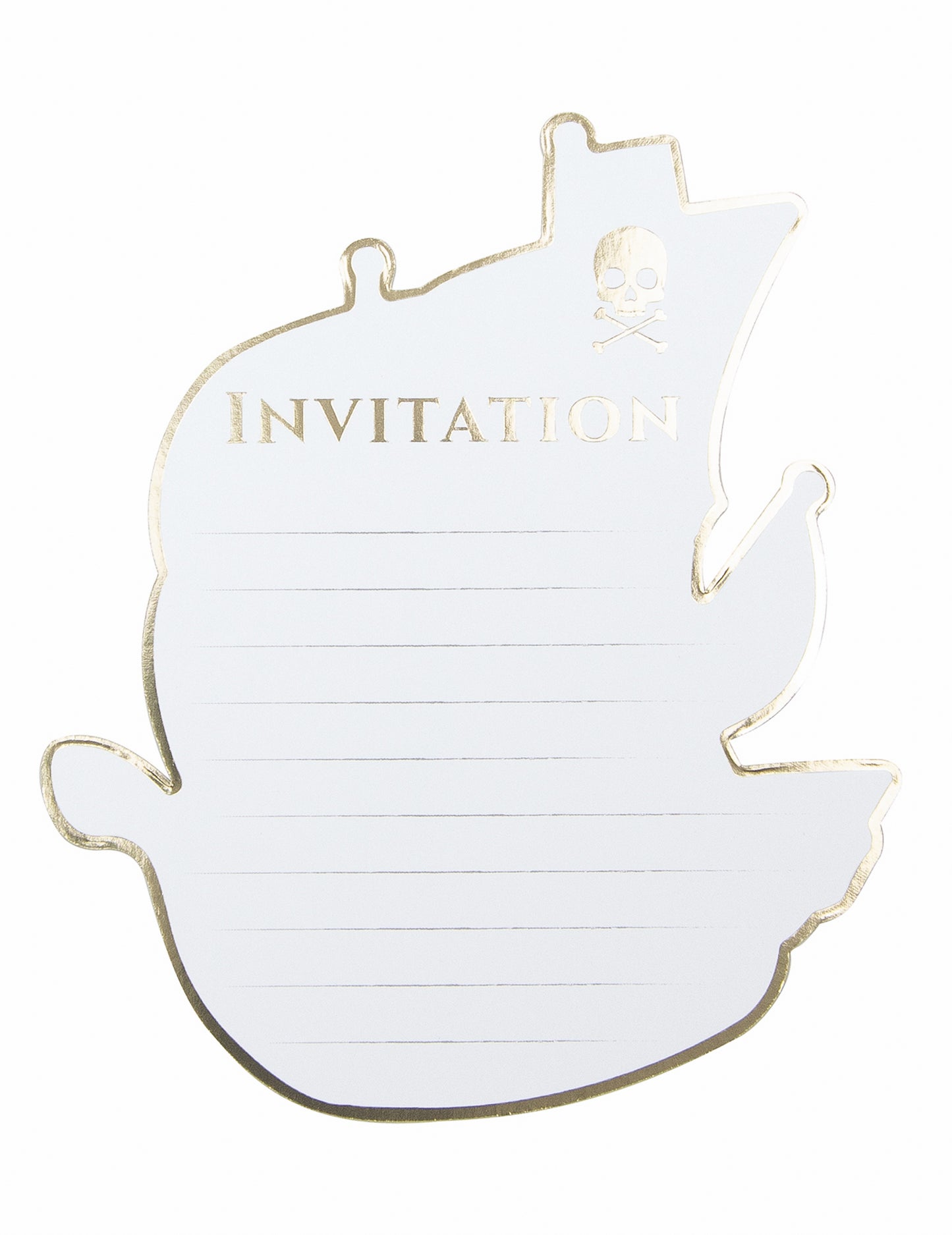 8 Pozivnice za piratske brodove 10 x 12 cm