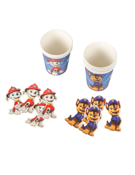 8 plavih čaša Psići u ophodnji 250 ml