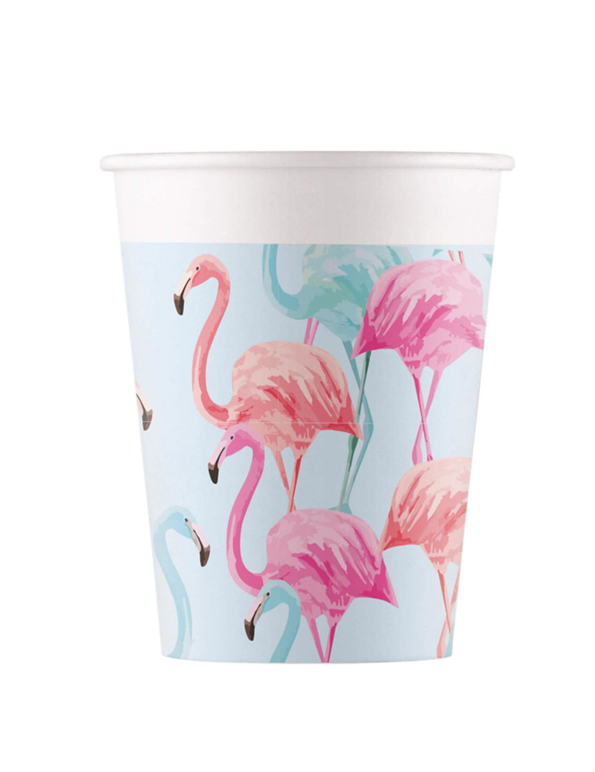 Šarene kartonske čašice s flamingosima za roza i plavu zabavu, kompostabilne