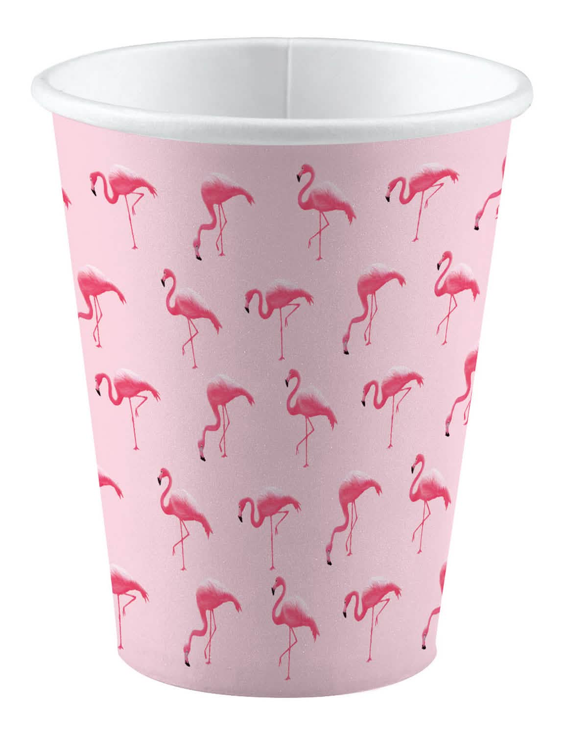 Kartonske čaše flamingo paradise tema havaji roza s uzorkom roza flaminga