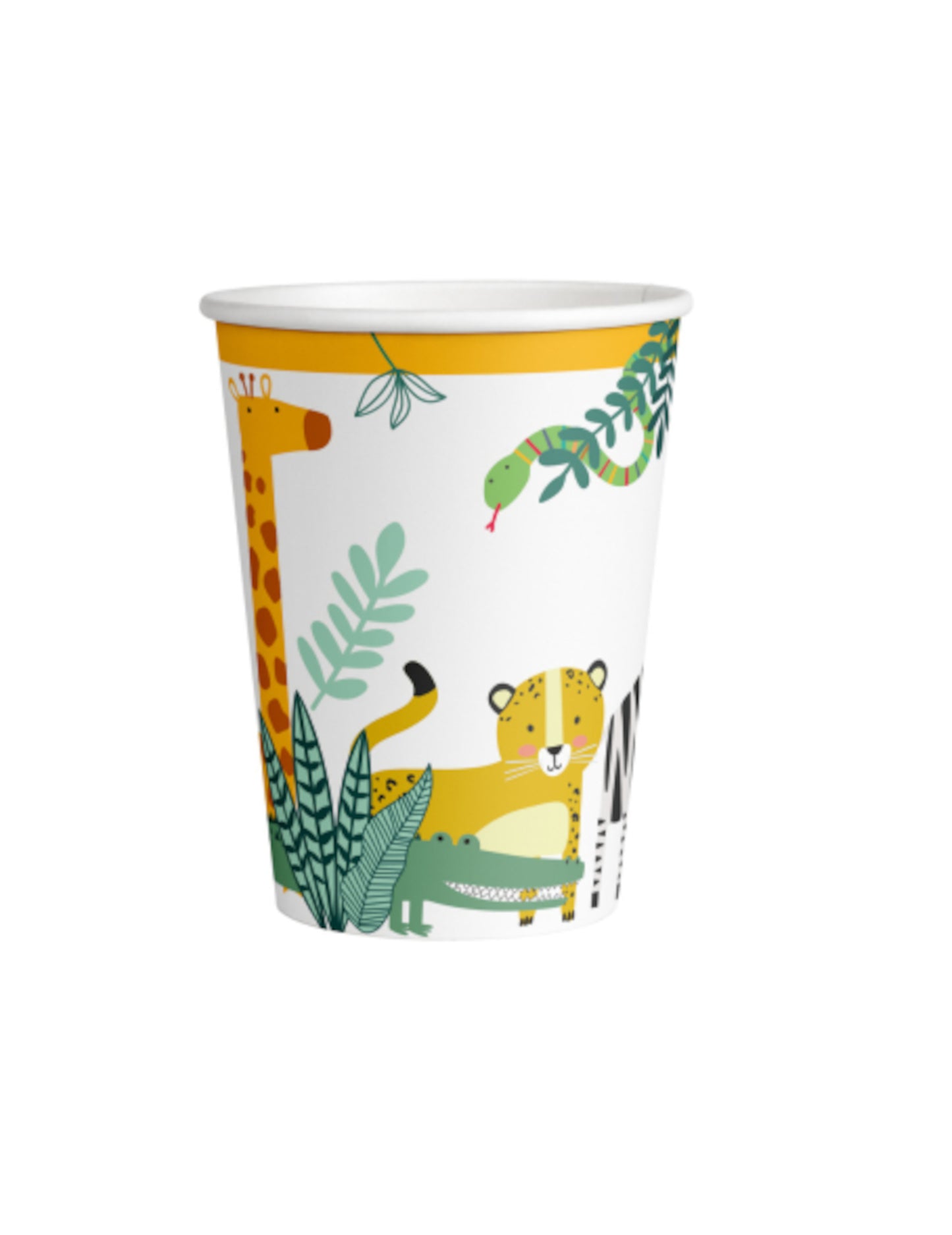 8 Nabavite papirnate čaše Wild Safari od 250 ml s motivom životinja iz džungle