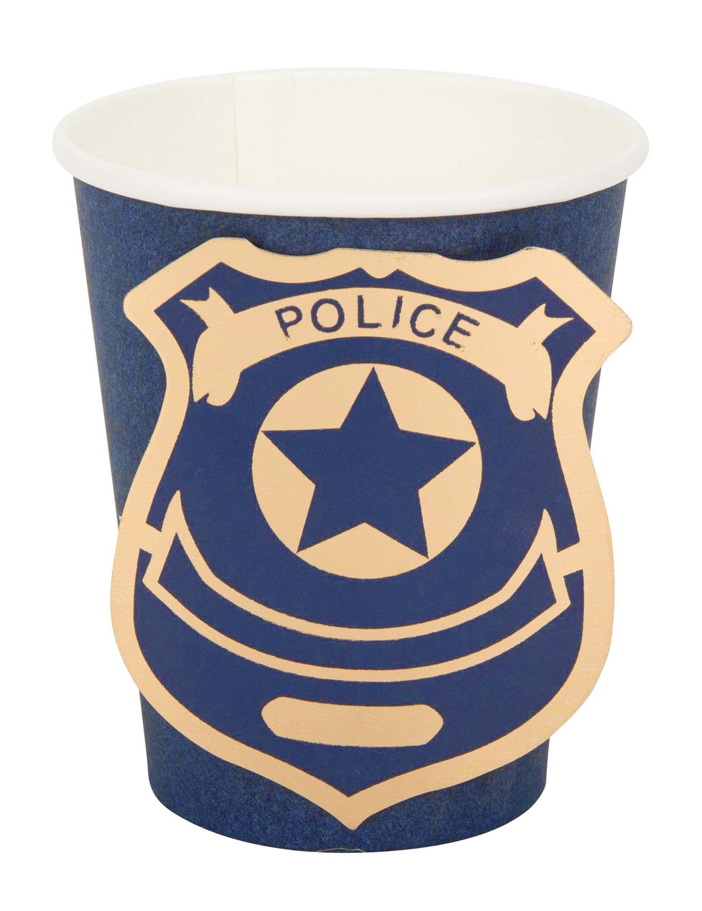 8 Kartonske čaše mornarice i zlatna policija 255 ml