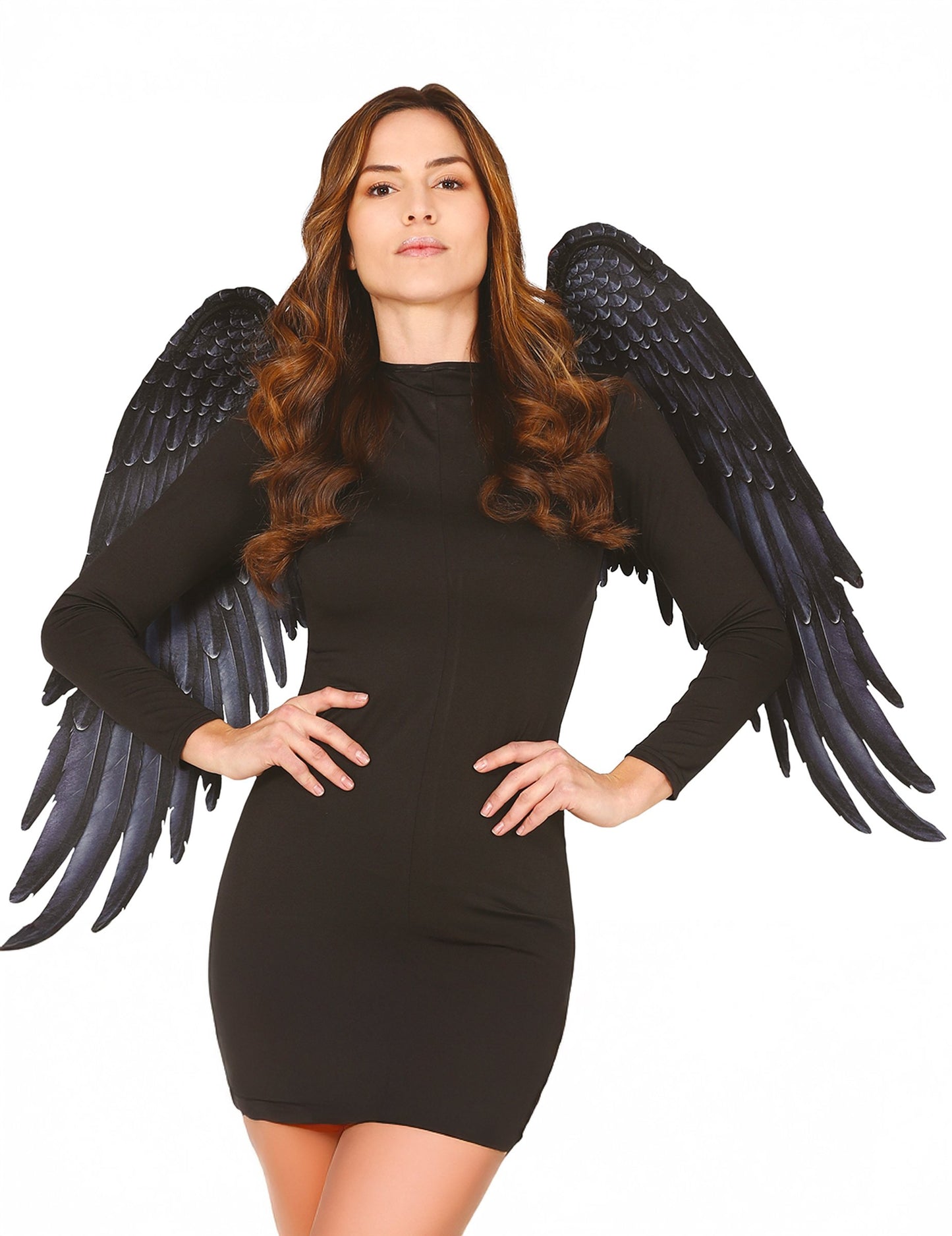 Gotička anđeoska krila u crnoj tkanini za odrasle