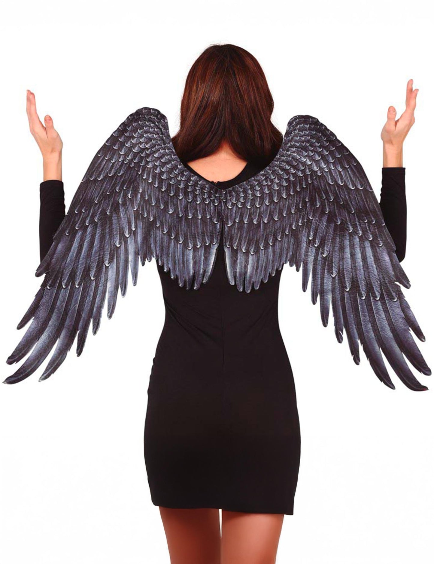 Gotička anđeoska krila u crnoj tkanini za odrasle