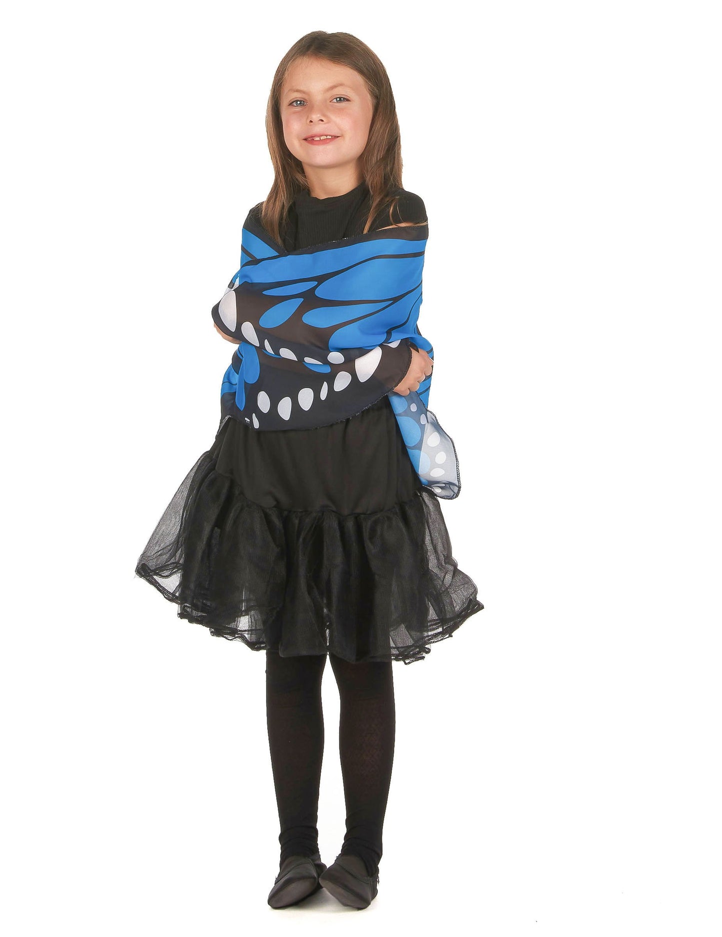 Plava i crna krila leptira