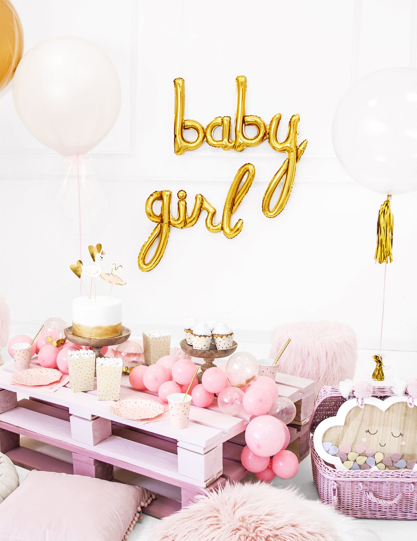 Zlatna dječja aluminijska kugla 73 x 75 cm