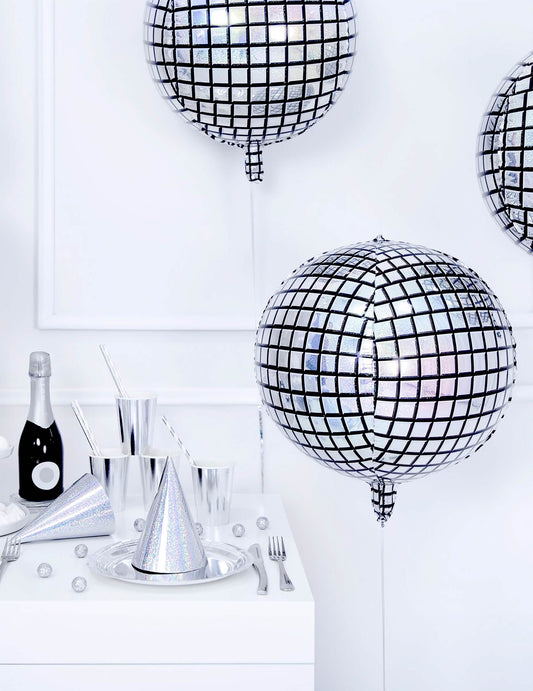 Mise en scène de fête du ballon aluminium boule de disco