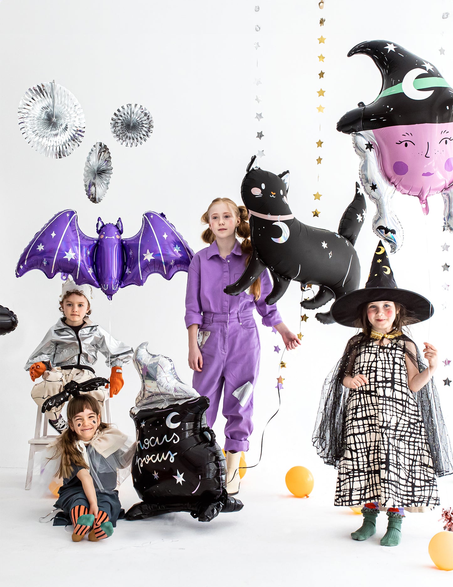 Halloween crna mačka aluminijski balon 96 x 95 cm