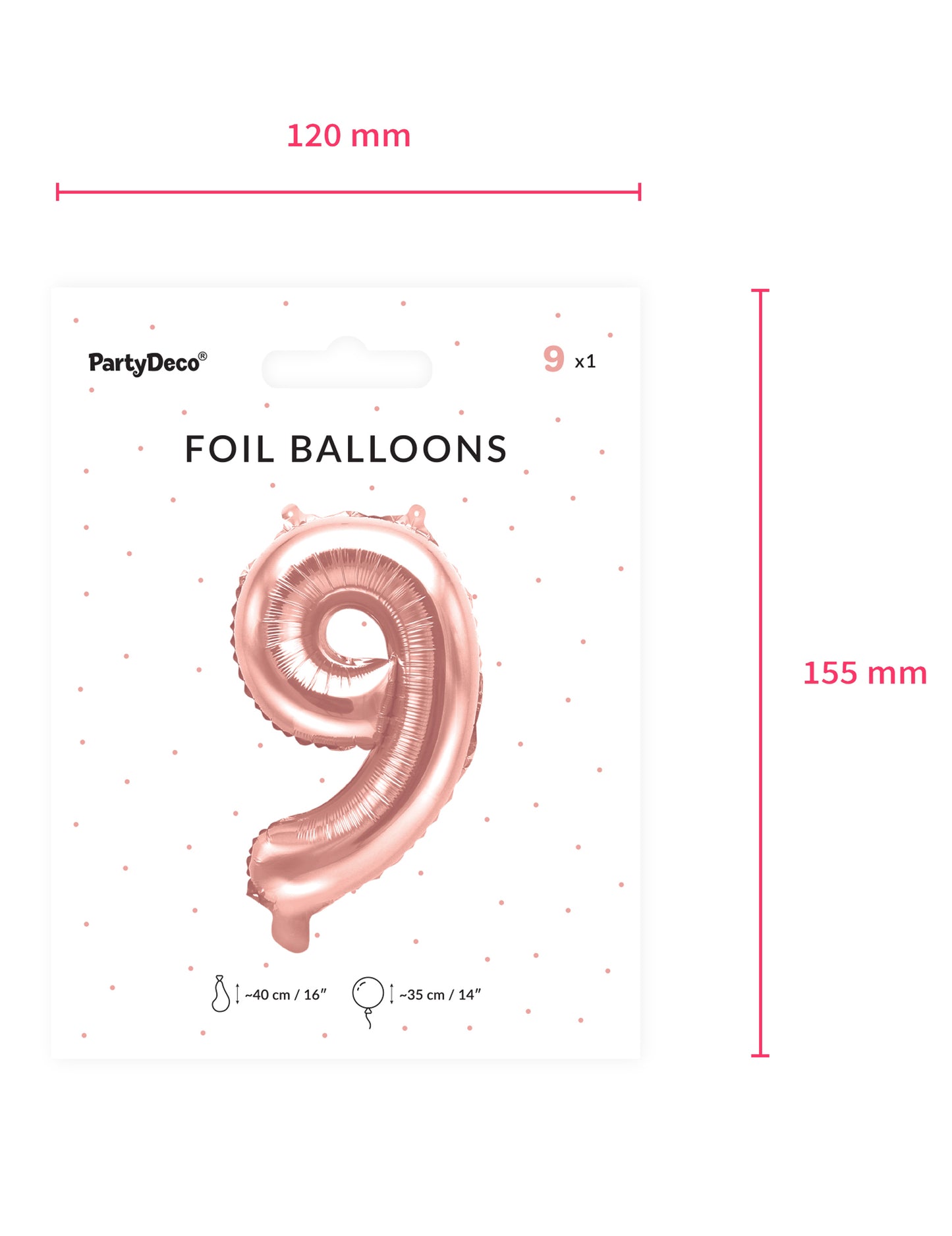 Aluminijski balon ruže zlato 36 cm