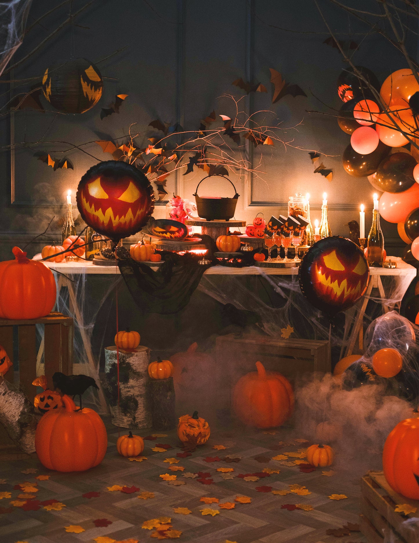 Zastrašujuća aluminijska kugla od bundeve 45 cm