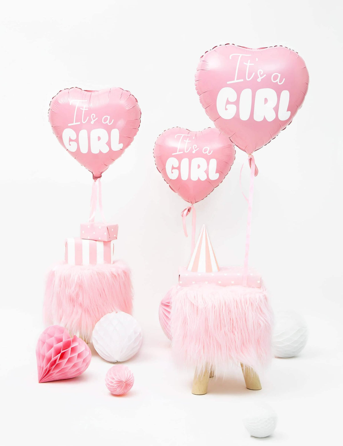 Dekoracija za zabavu s aluminijskim balonom srce it's a girl za baby shower