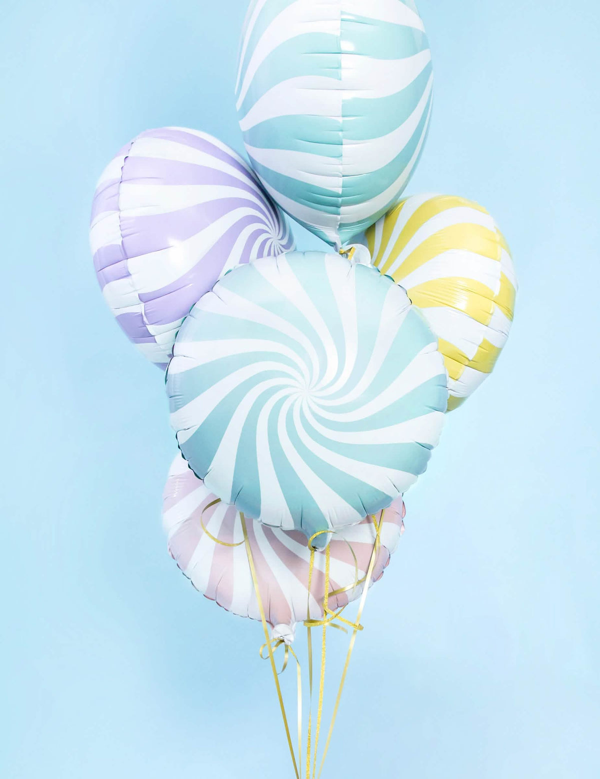Balon od aluminija lizalica za ukras za zabavu tirkizna i bijela