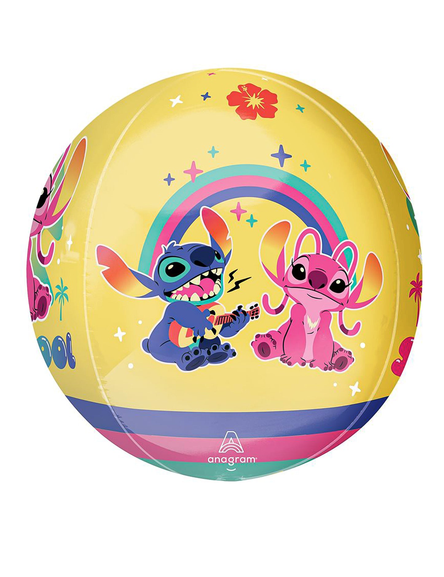 Anđeoski prozirni balon s mjehurićima iz Lilo + Stitch 38 x 40 cm
