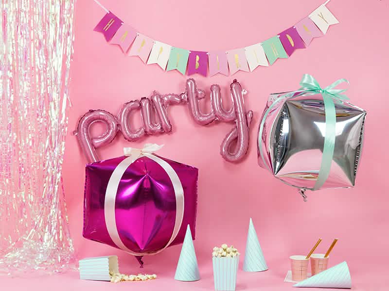 Dekorativna scenografija od aluminijskog party balona za roza zabavu za vješanje