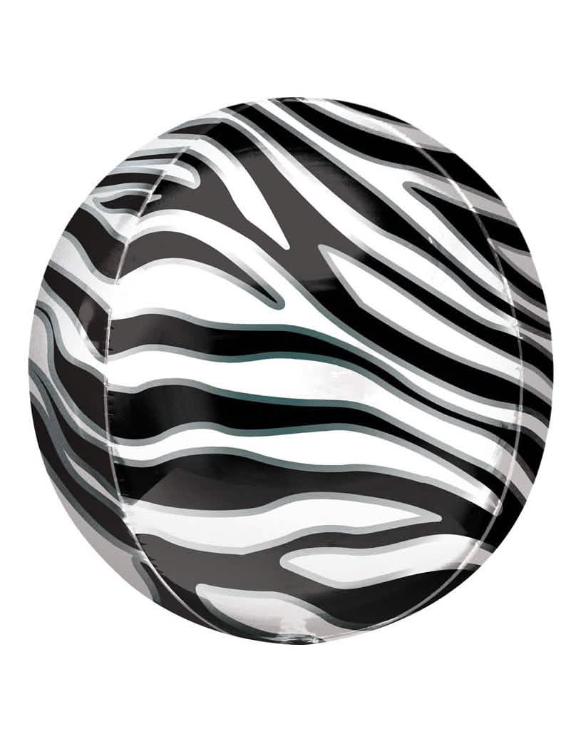Balon od aluminija s otiskom zebre za dekoraciju zabave crno i bijelo