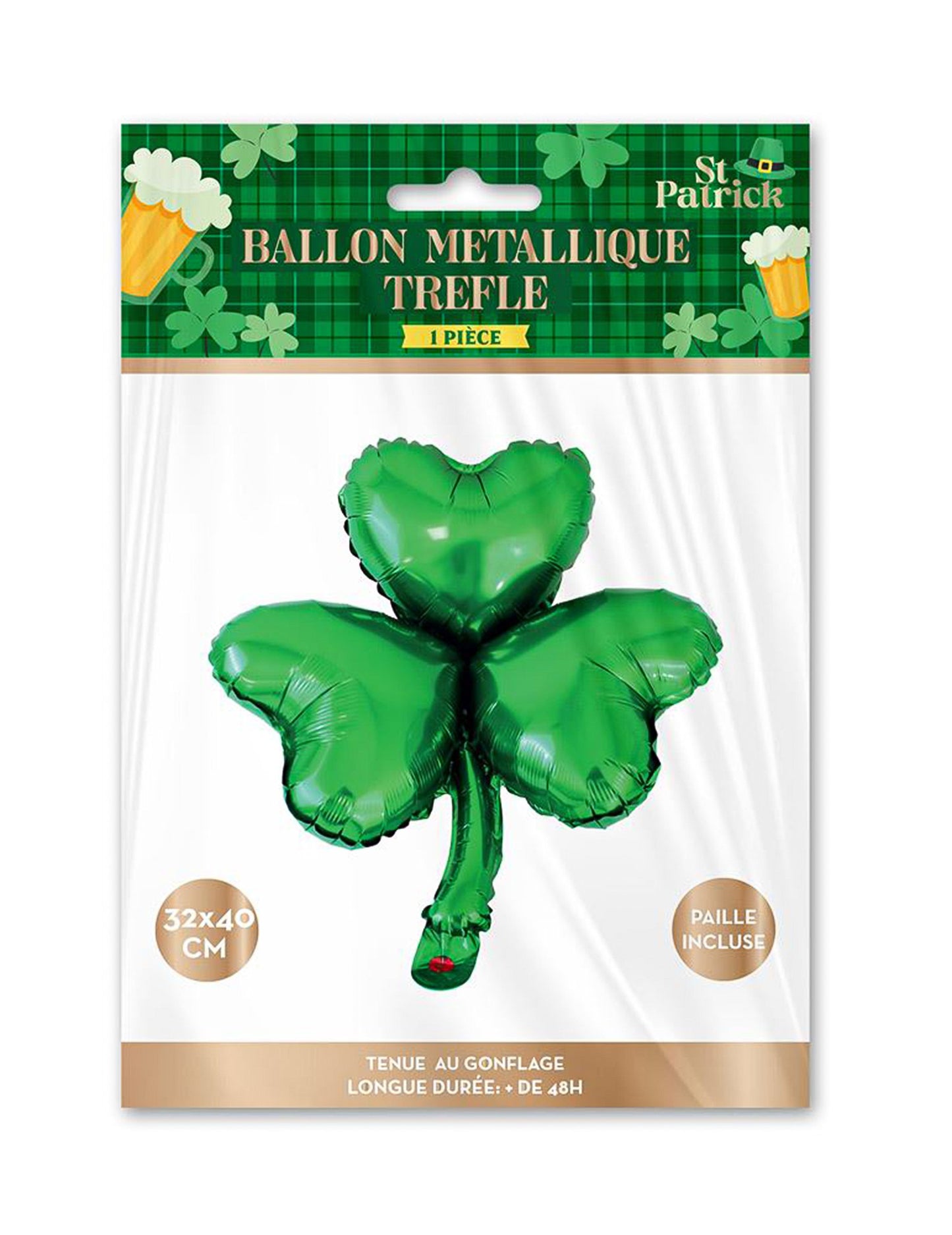 Metalni balon Trèfle St Patrick 40 cm