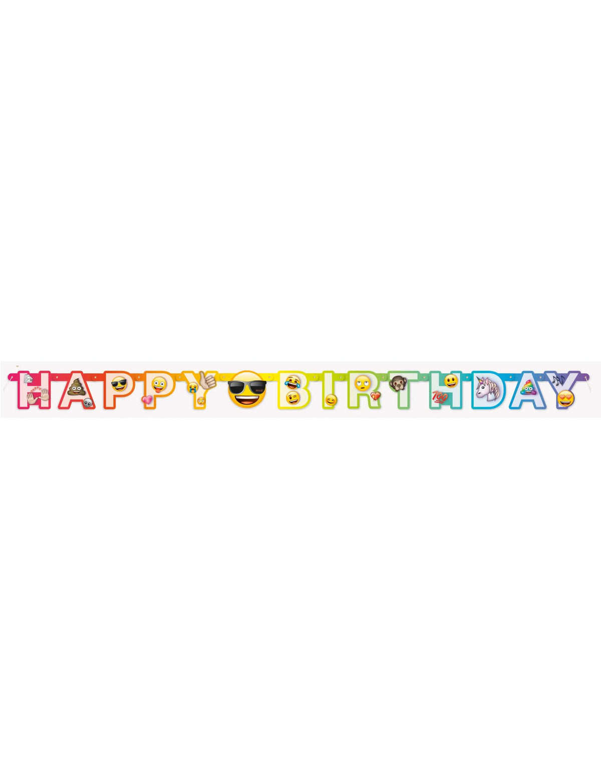 Pregled kartonskog bannera happy birthday Emoji Rainbow