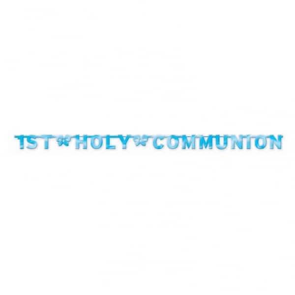 Girlanda s slovima 1st holy communion plava