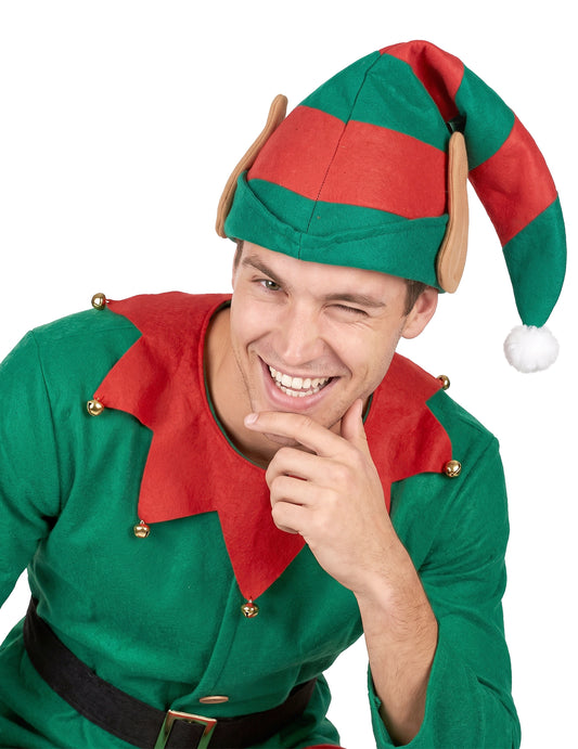 Djed Mraz Lutin poklopac prugasti odraslim ušima