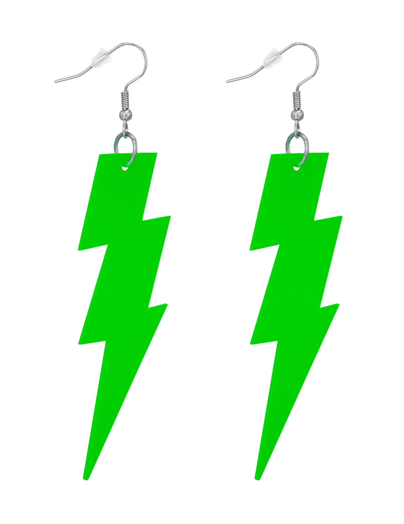 Fluo Green Lightning naušnice