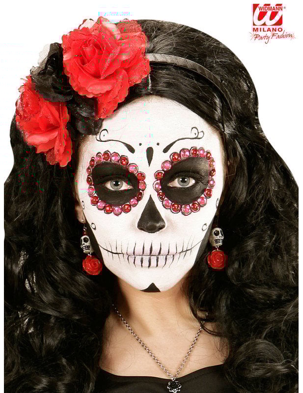 Odrasle crvene ruže ružičaste naušnice