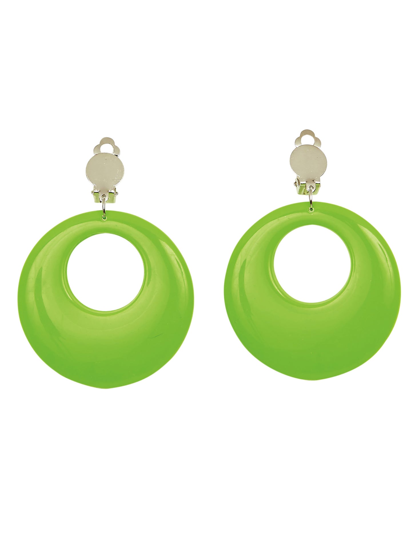 Odrasle fluorescentne zelene naušnice