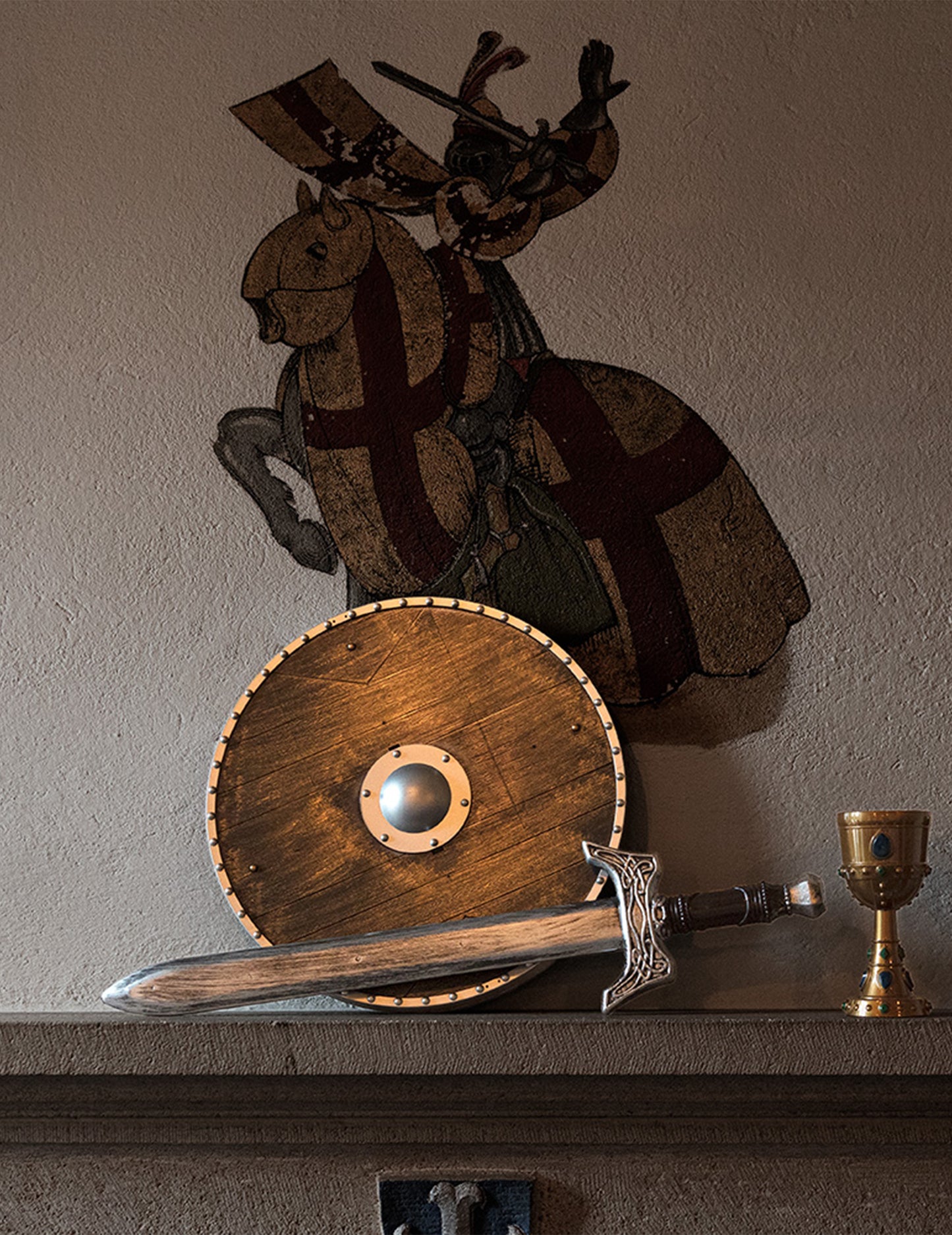 Srednjovjekovni ratnički štit 40 cm