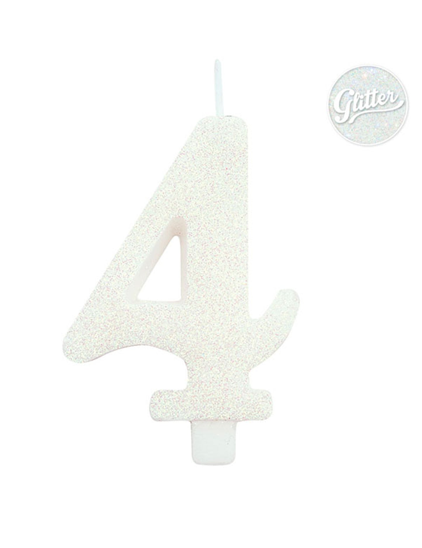 Rođendanska svijeća izbija bijela slika 9,5 cm