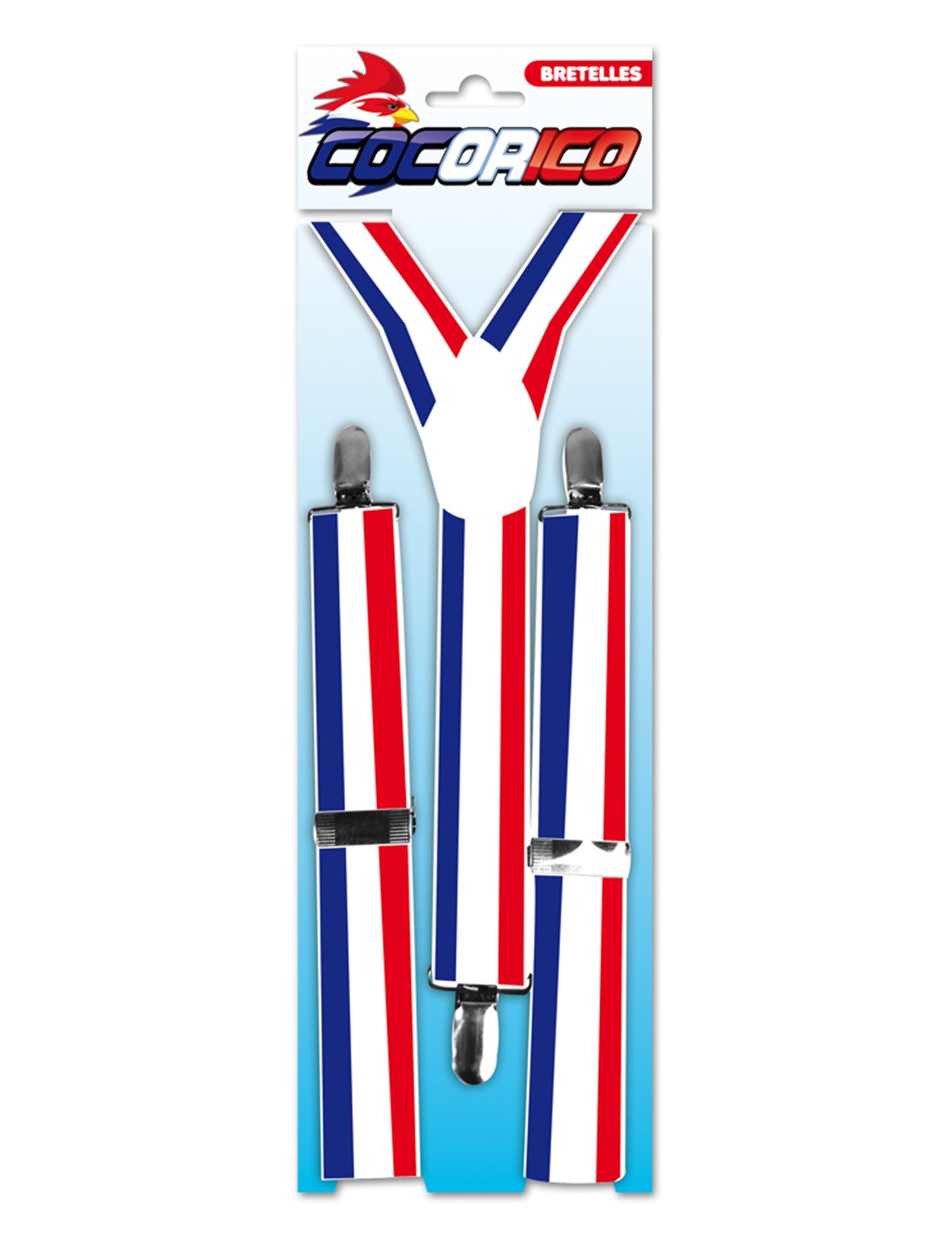 Bretelles France pour adulte bleu blanc rouge