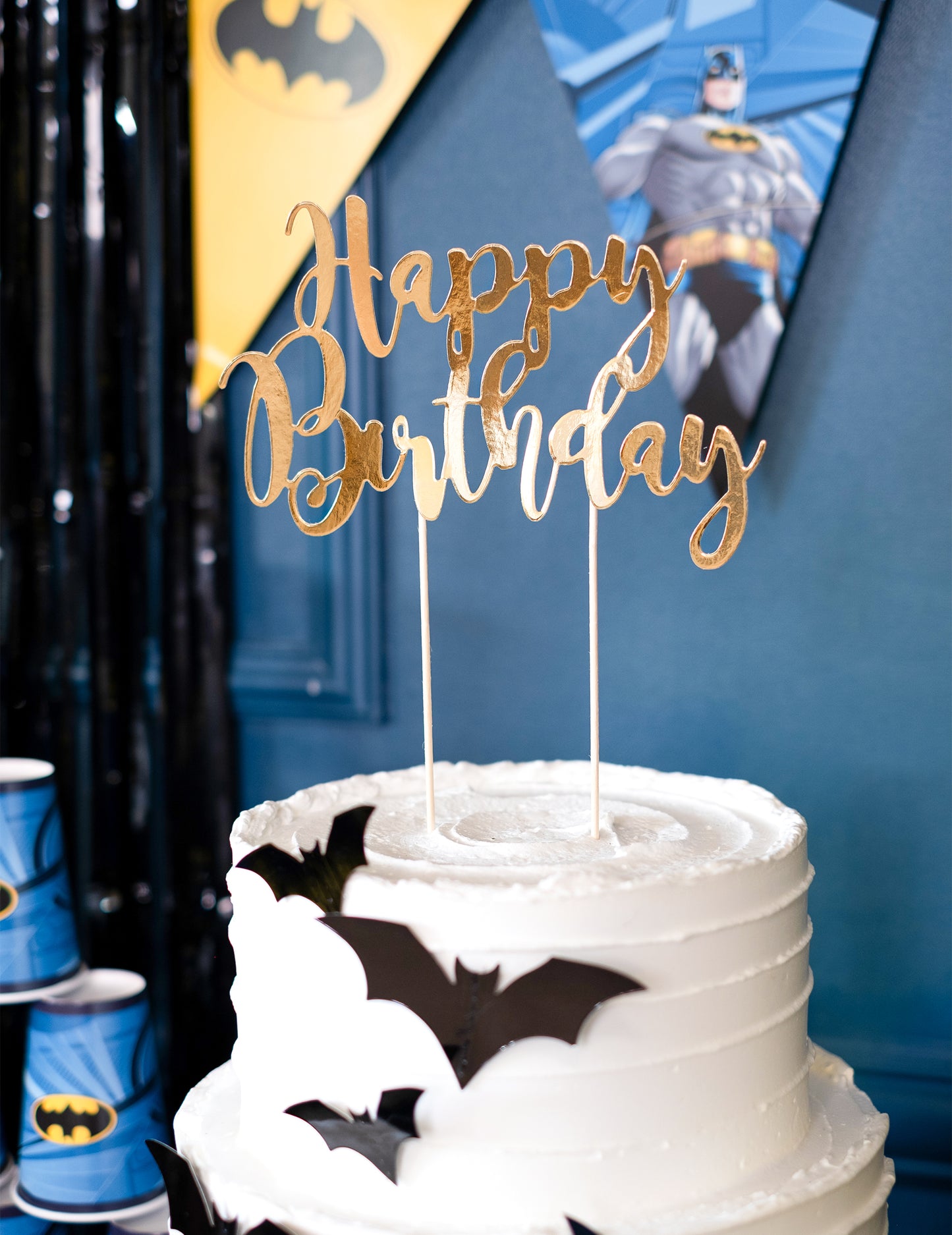 Torta Topper u Happy Birthday Gold Metallic 22,5 cm