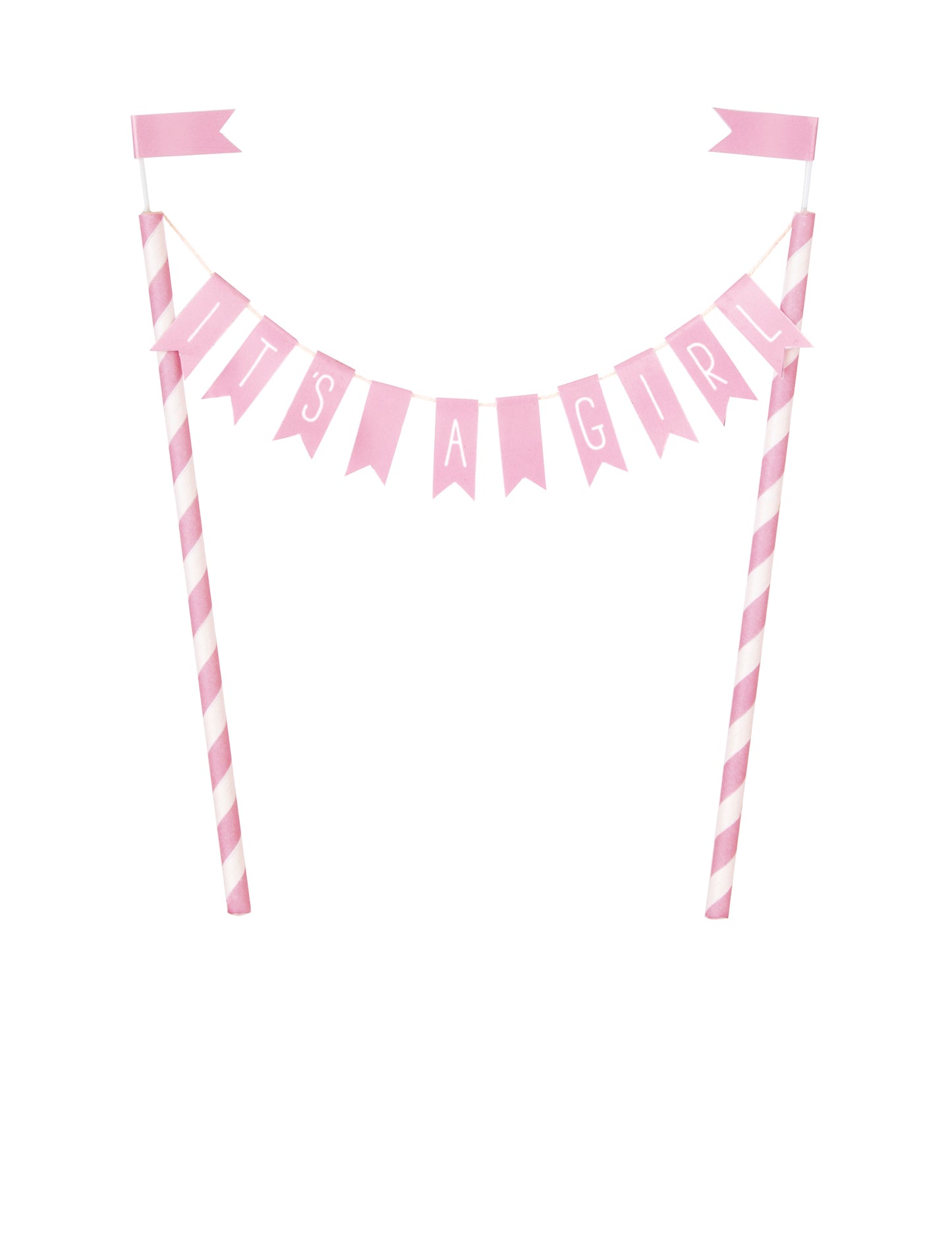 Ukras za tortu "To je djevojčica", ružičasta, 25 cm x 22,5 cm baby shower