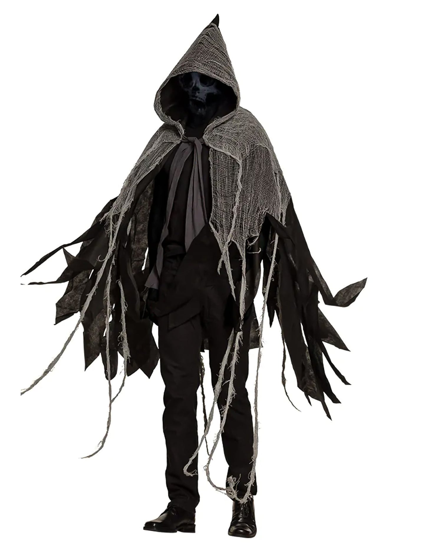 Vue d'ensemble de face de la cape obscure Halloween