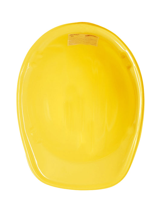 Vue de l'intérieur du casque d'ouvrier du bâtiment pour adulte