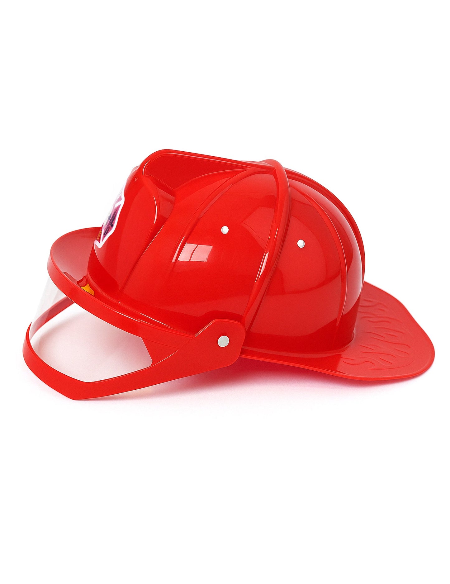 Crveni vatrogasac kaciga s dječjim vizirom