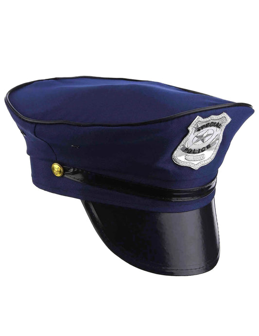 Vue de profil de la casquette de policier pour adulte