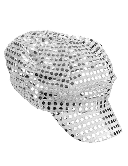 Odrasli srebrni šljokice Disco CAP