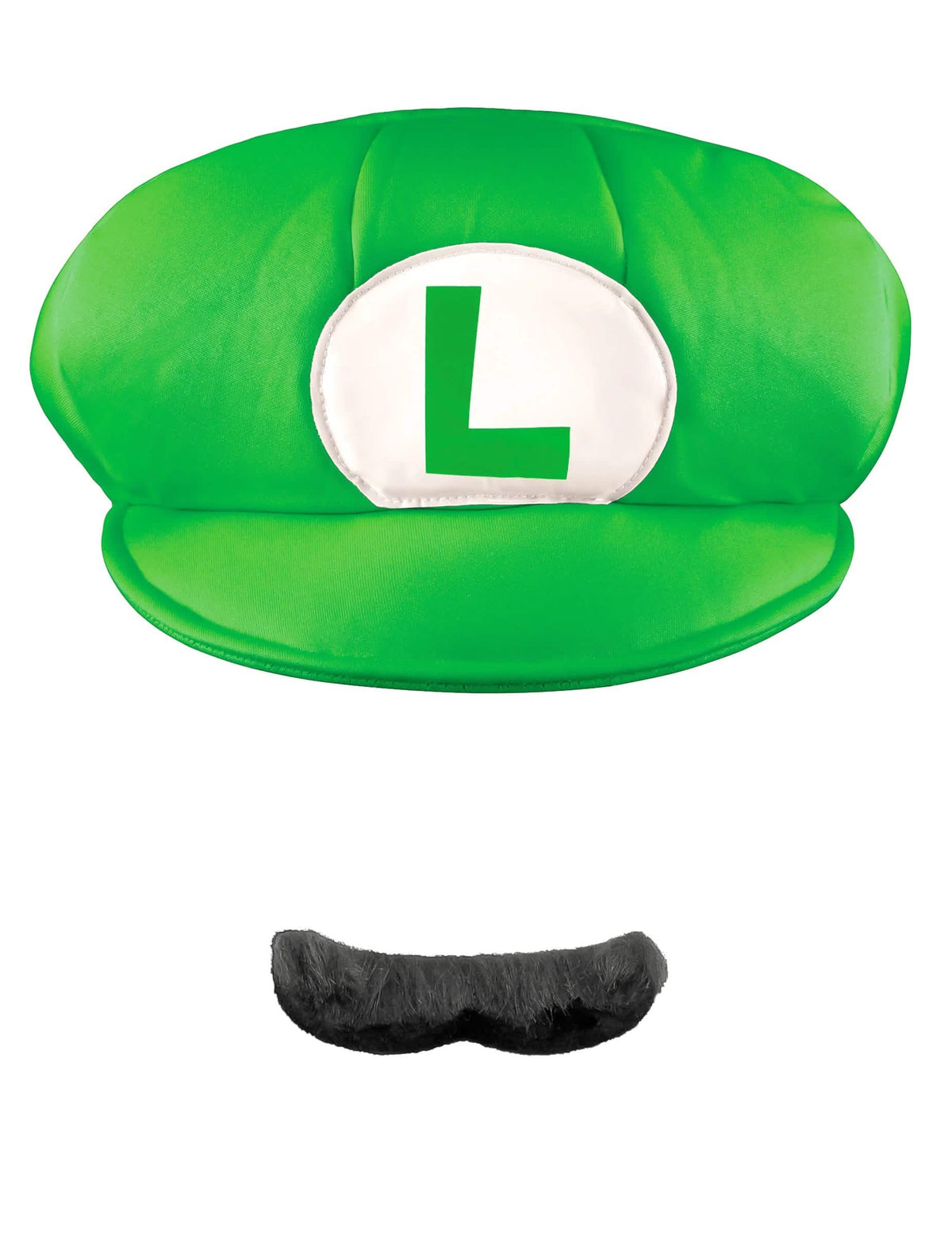 Prednji pogled na kapu i brkove Luigi™