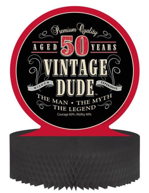 Centar za papir sa saćama Vintage rođendan 50 godina 30 x 30 cm