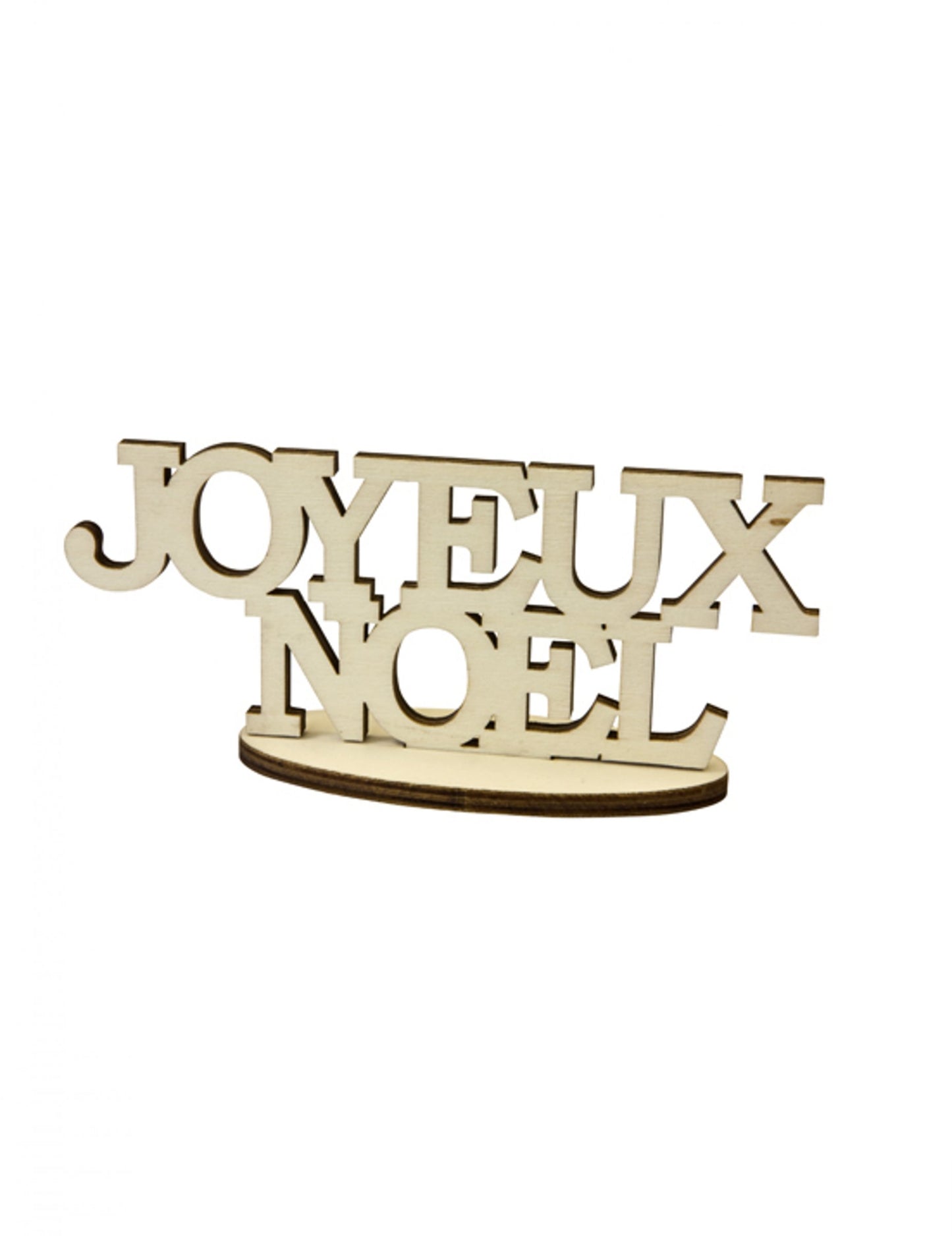 Sretan Božić, drveni središnji ukras 17 x 9 cm Skandinavski hygge