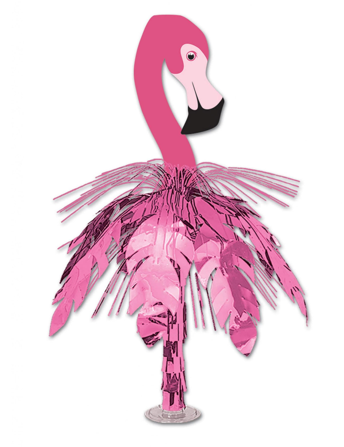 Središnji ukras za stol u obliku kaskade flamingo za egzotičnu dekoraciju u metalik roza boji