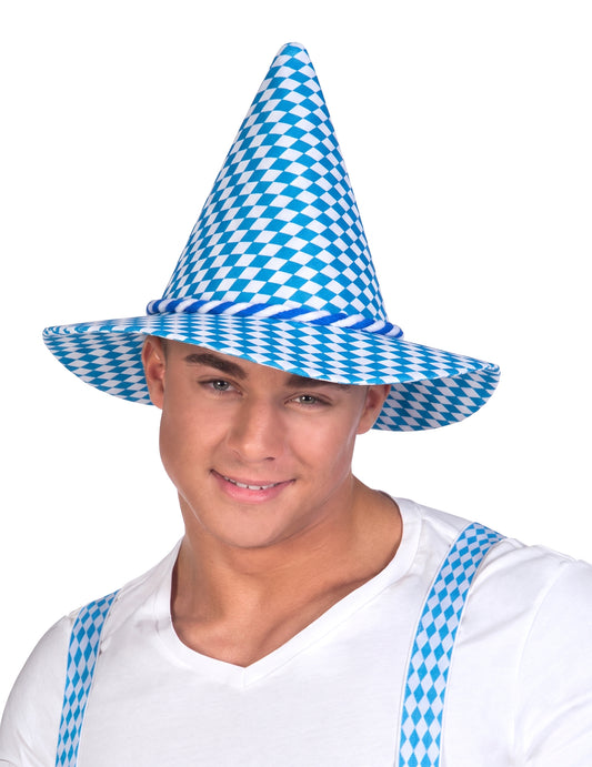 Bavarski bavarski i bijeli šešir za odrasle