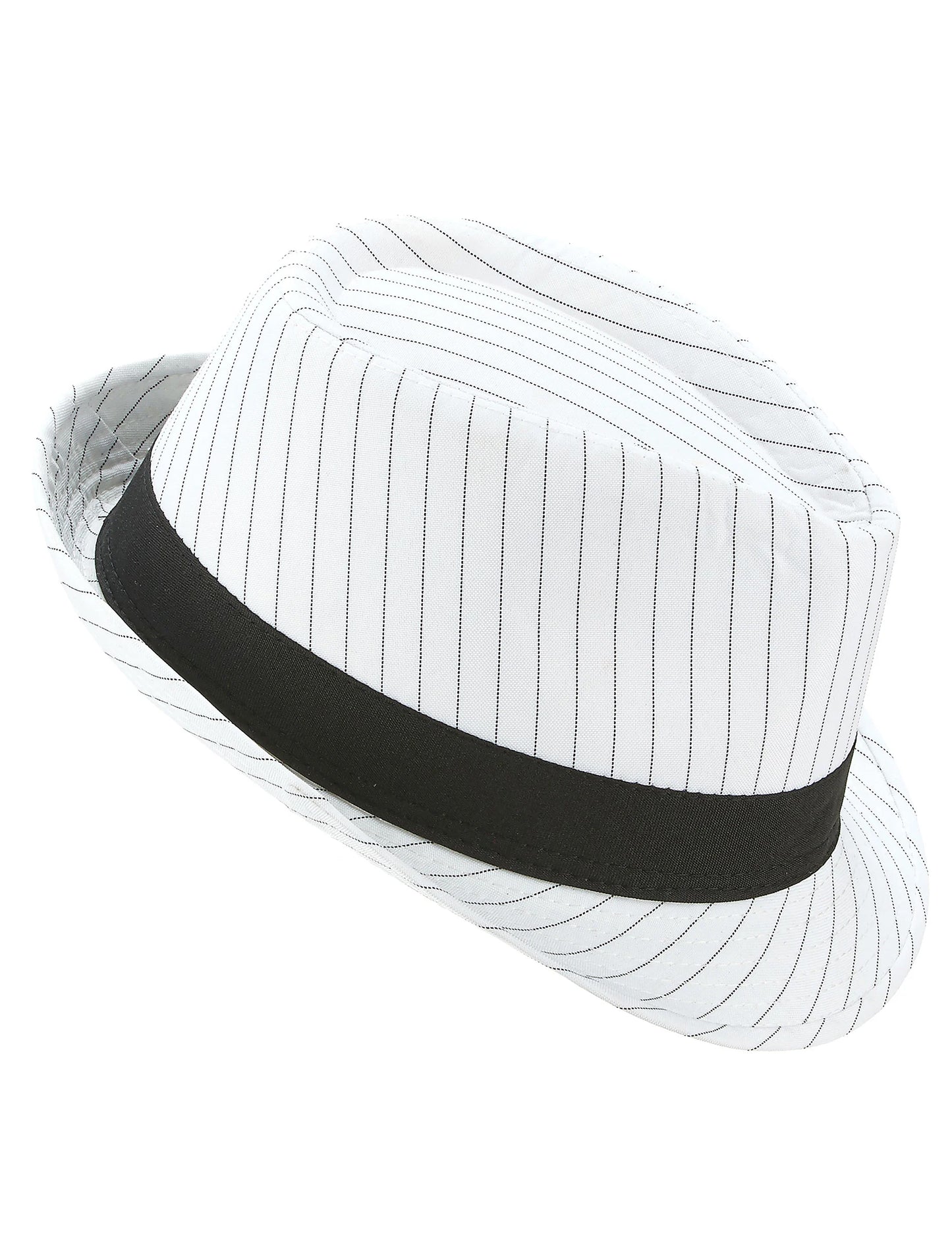 Crni borsalino šešir s crnim prugama