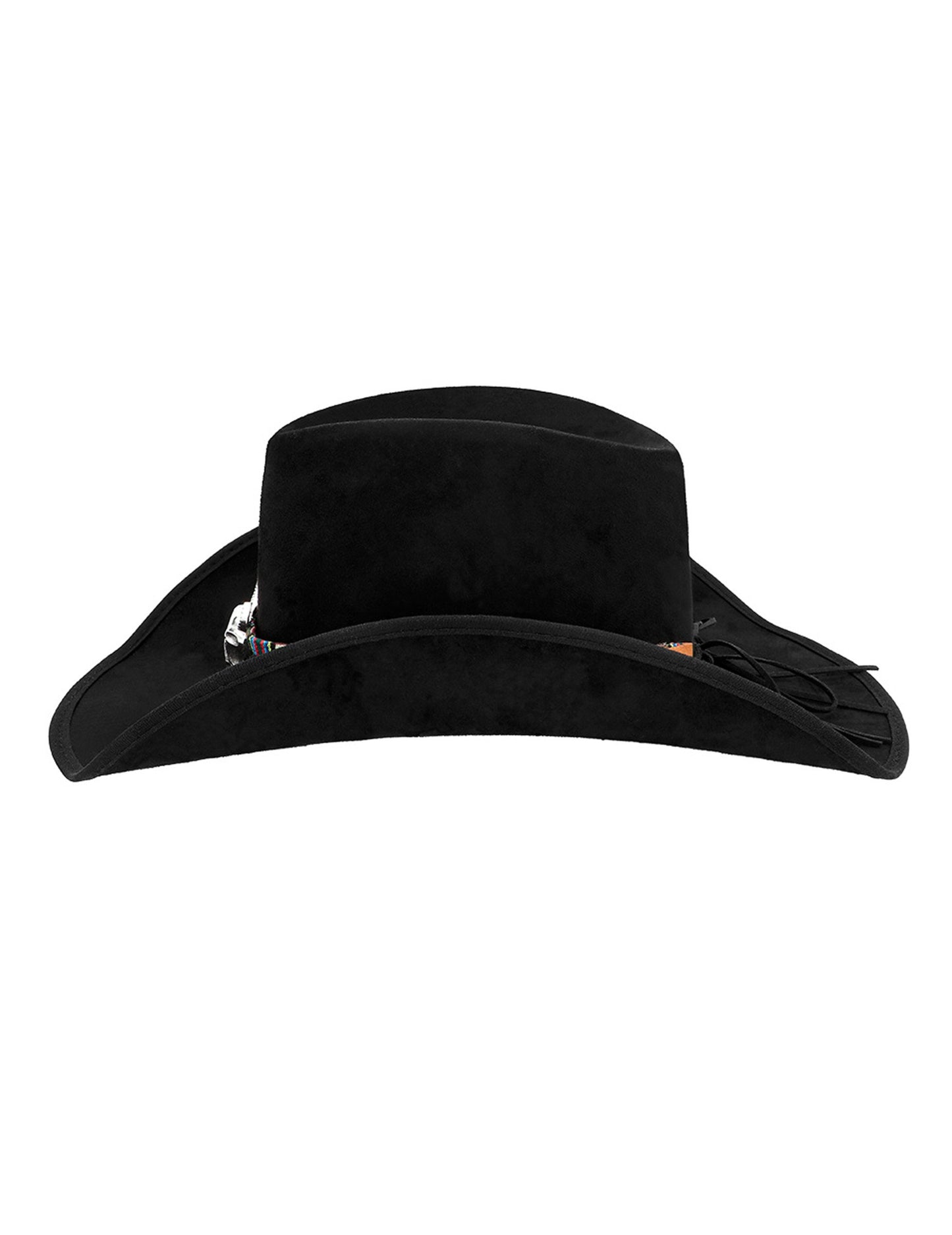 Crni kaubojski šešir za odrasle s glavom bizona