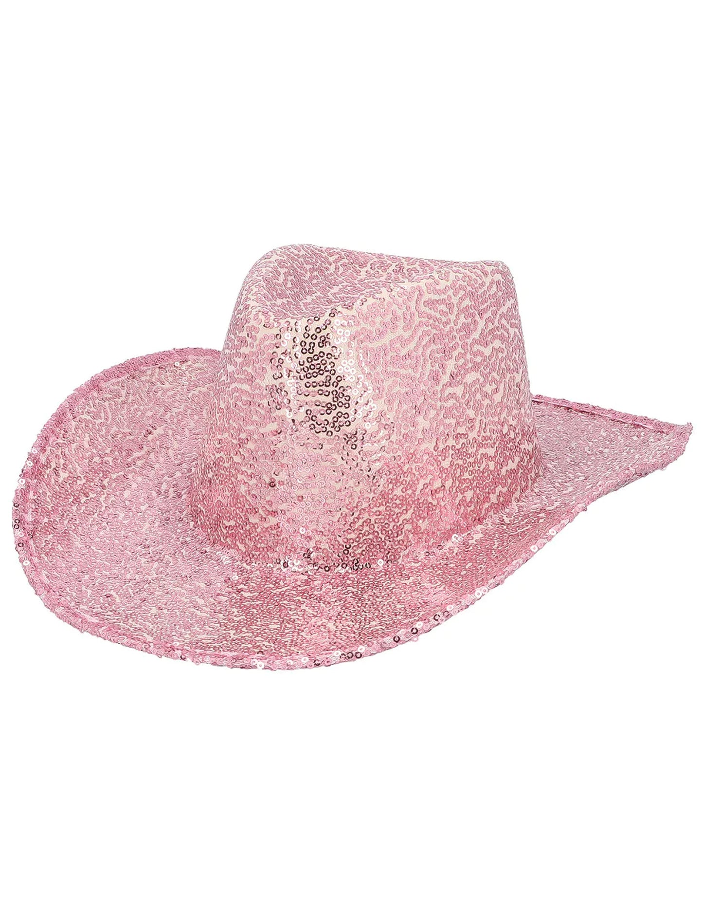 Kaubojski šešir sa šljokicama u svijetloružičastoj boji za odrasle