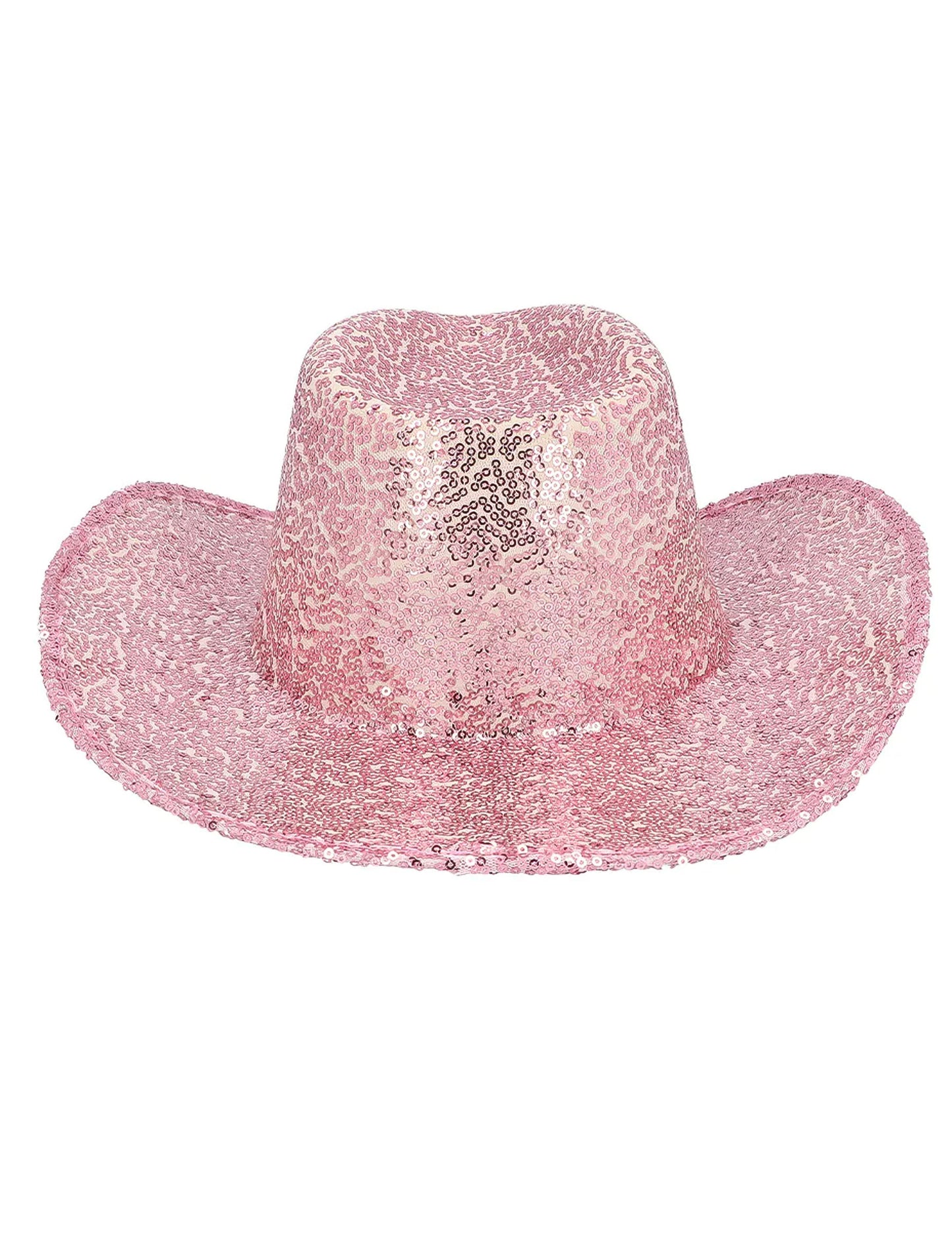 Kaubojski šešir sa šljokicama u svijetloružičastoj boji za odrasle