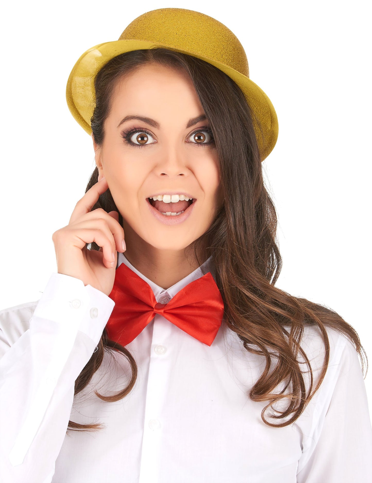 Zlatni sjajni plastični hat odrasli