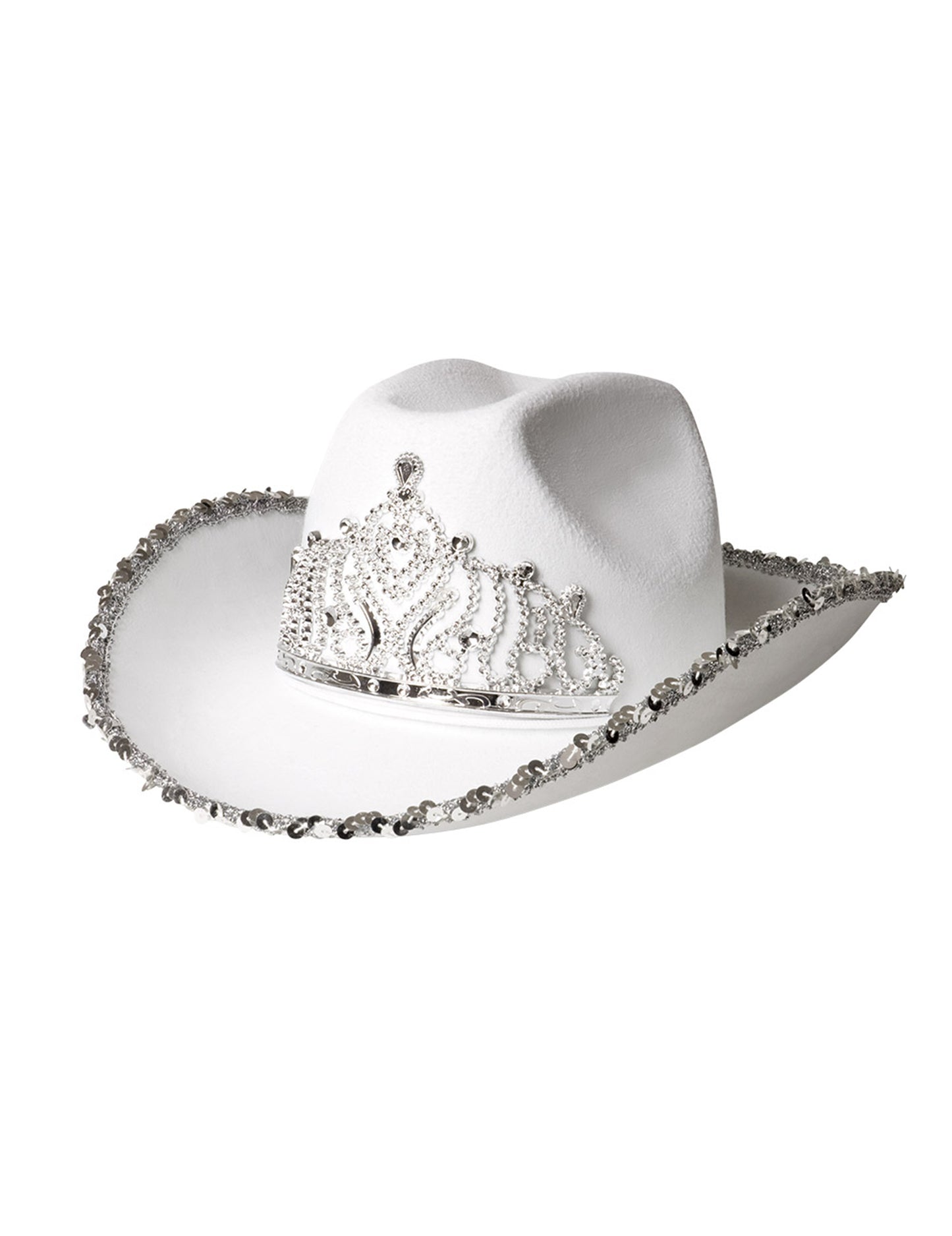 Vue de profil du chapeau princesse cowboy pour femme