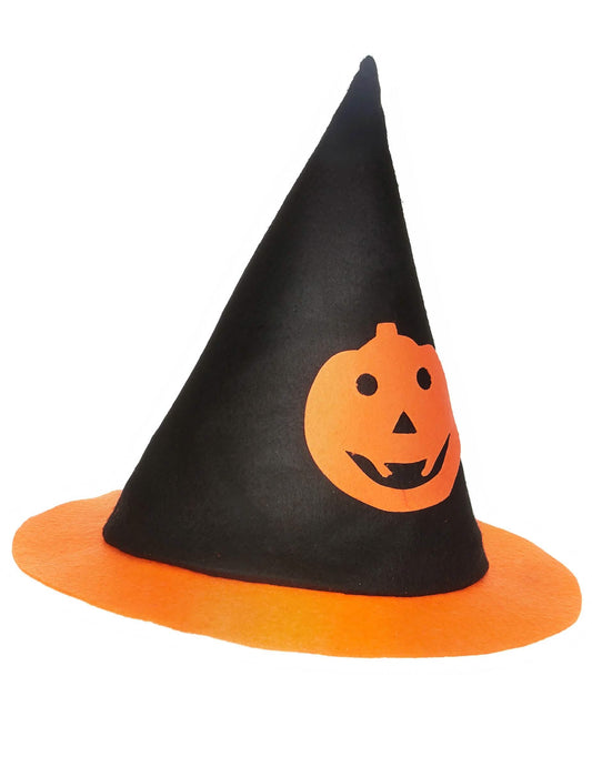 Vue de profil du chapeau de sorcière citrouille