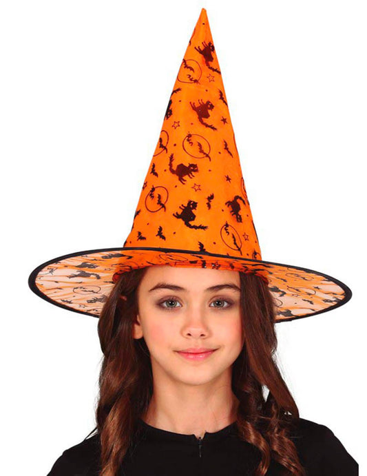Vue de face du chapeau de sorcière pour enfant