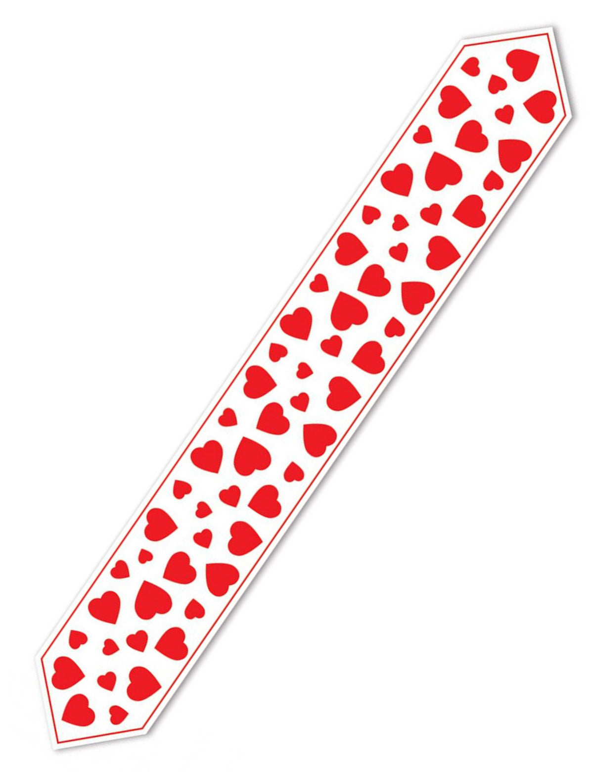 Crvena srca Bijela stola 28 cm x 1,82 m